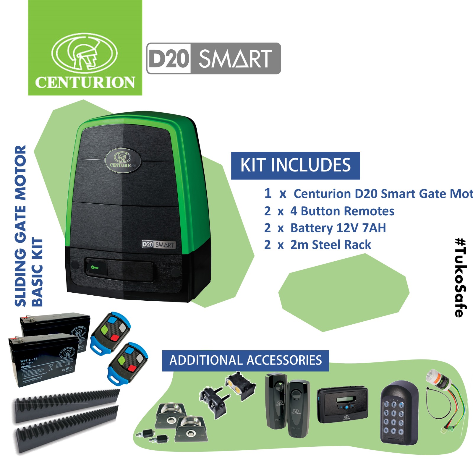 D20 Smart Sliding Gate Motor Basic Kit